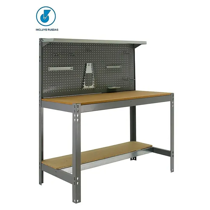Simonrack Simonwork Banco de trabajo BT3 Mobile - L x An x Al: 61 x 91 x 144,5 cm, Capacidad de carga: 280 kg, Gris
