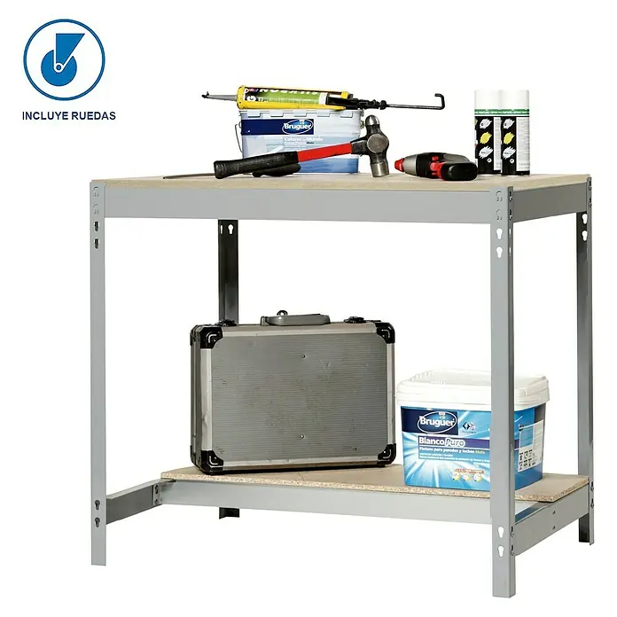 Simonrack Simonwork Banco de trabajo BT0 Mobile - L x An x Al: 76 x 120 x 95 cm, Capacidad de carga: 280 kg, Gris