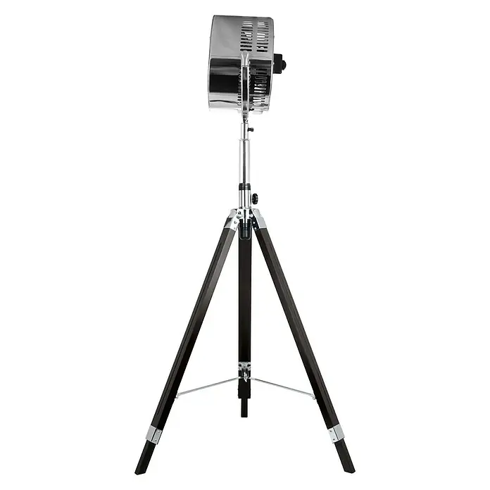 Proklima Retro-Standventilator - Silber/Schwarz, 80 W, Höhe: 135 cm - Vorderansicht