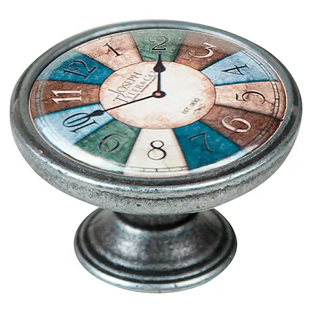 Nesu  Pomo para muebles Reloj plateado