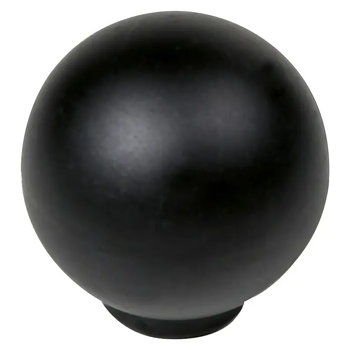 Nesu Pomo para muebles 626 - Ø x Al: 29 x 29 mm, Plástico, Negro, Mate