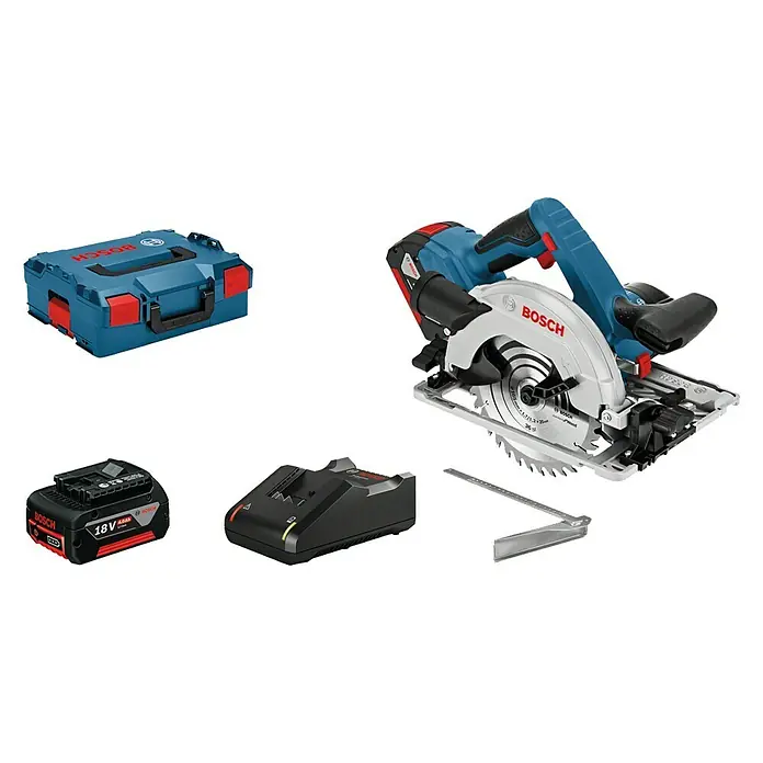 Bosch Professional Akku-Handkreissäge GKS 18V-57 G L-Boxx - 18 V, 2 Akkus, 4 Ah, Leerlaufdrehzahl: 3.400 U/min