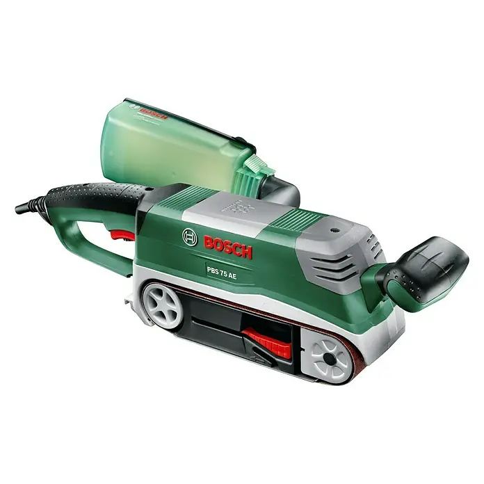 Bosch Bandschleifer PBS 75 AE Set - 750 W, 75 x 533 mm, Mit Parallel- & Winkelanschlag - Rechte Seitenansicht