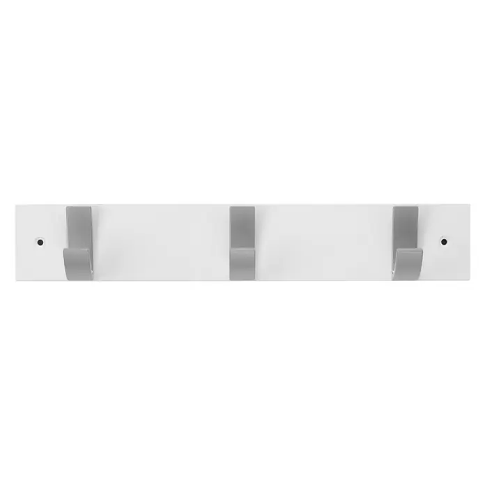 Inofix Perchero 3703 - L x An x Al: 36 x 6 x 6 cm, Número de ganchos: 3 ud., Blanco