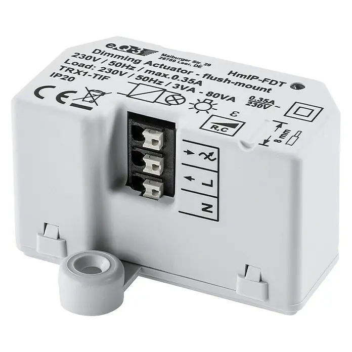 Homematic IP Phasenabschnittdimmer-Einsatz HmIP-FDT - 41 x 54 x 33 mm, Unterputz - Linke Seitenansicht