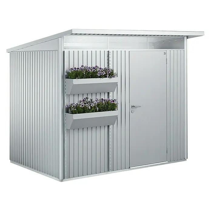 Biohort Blumenkasten FloraBoard - Länge: 82 cm, Silber - Linke Seitenansicht