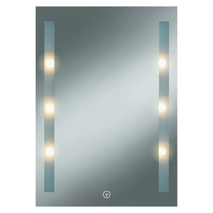 Kristall-Form LED-Lichtspiegel Moonlight - 50 x 70 cm, Sensorschalter, Warmweiß