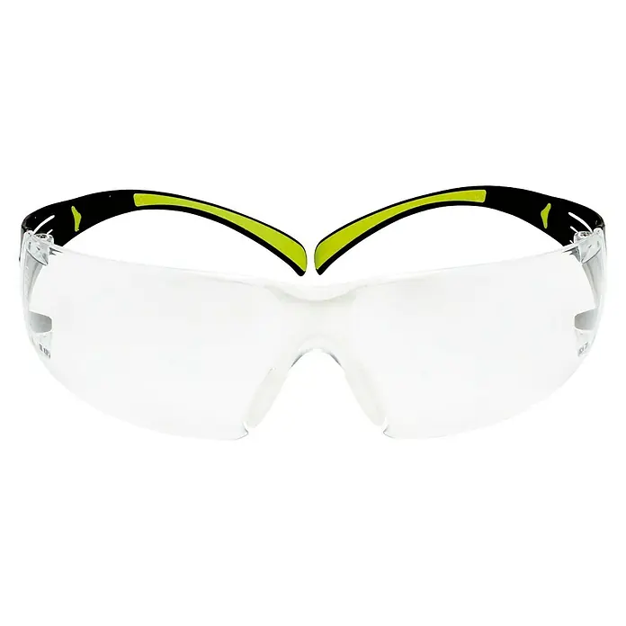 3M Schutzbrille SecureFit 400 - Grün, Transparent, Schwarz, Unisex