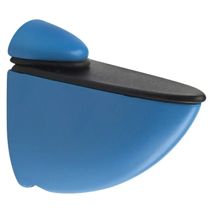 Rei Soporte de pared para estantes Pelican - L x An x Al: 6 x 7 x 2,6 cm, Carga soportada: 30 kg, Azul, Apto para: Estantes, 1 ud.