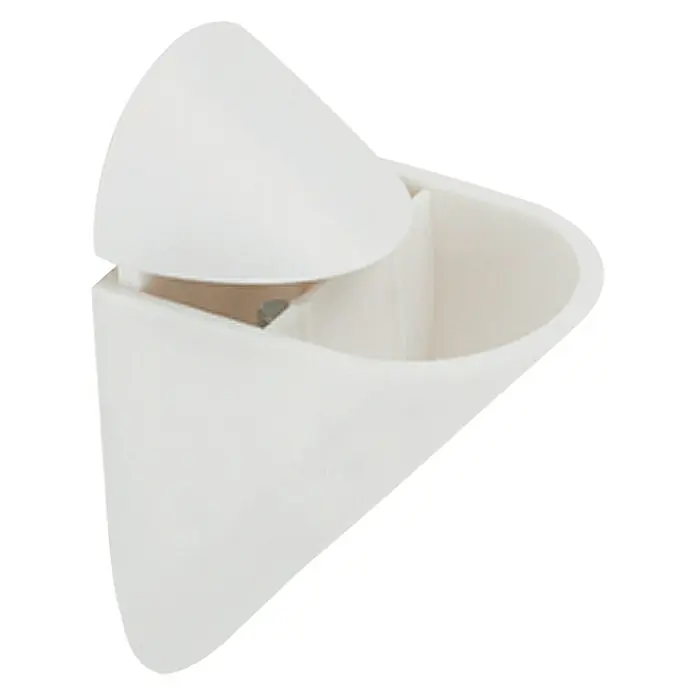 Rei Soporte de pared para estantes Tucano - Blanco, L x An x Al: 5,5 x 8,5 x 4 cm, Carga soportada: 10 kg, Plástico