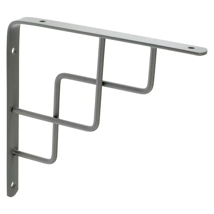 Rei Escuadra de soporte 1462 - Plateado, L x An x Al: 20 x 20 x 2 cm, Carga soportada: 30 kg, Acero