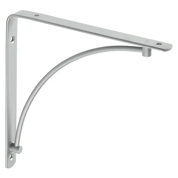 Rei Escuadra de soporte 1461 - Plateado, L x An x Al: 20 x 20 x 2 cm, Carga soportada: 30 kg, Acero