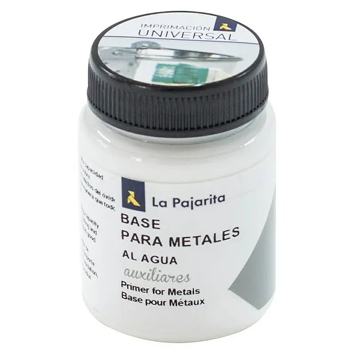 La Pajarita Imprimación de color Base para metales - Blanco, 75 ml, Mate