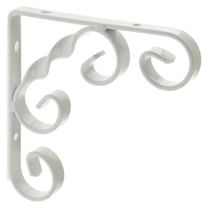 Rei Escuadra de soporte 1475 - L x An x Al: 13 x 13 x 1,2 cm, Carga soportada: 30 kg, Acero, Blanco