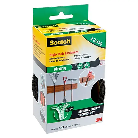 3M Scotch Tira autoadhesiva Strong negra
