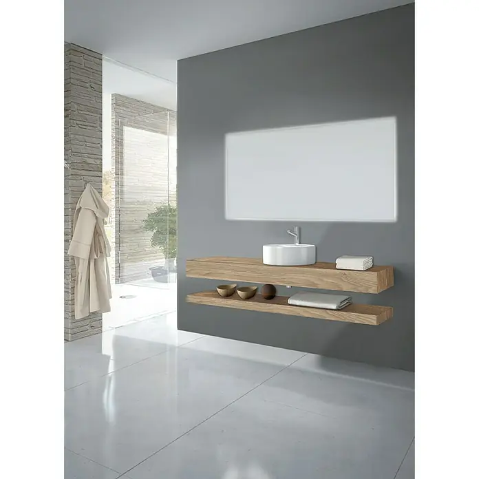 Encimera para lavabo Wood - L x An x Al: 51 x 80 x 12 cm, Roble plateado