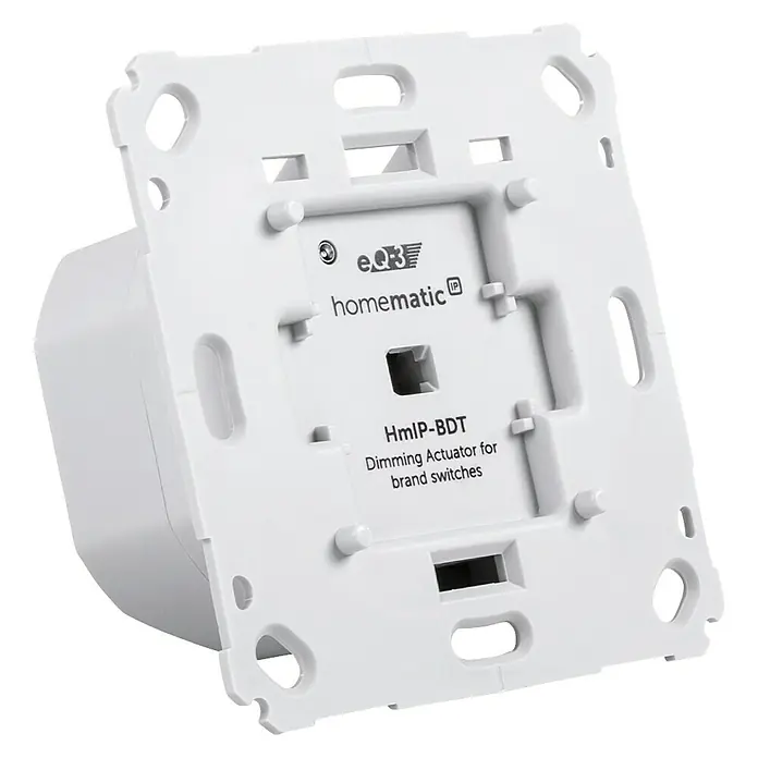 Homematic IP Phasenabschnittdimmer-Einsatz HmIP-BDT - 37 x 71 x 71 mm, Unterputz, 230 V/50 Hz - Rechte Seitenansicht
