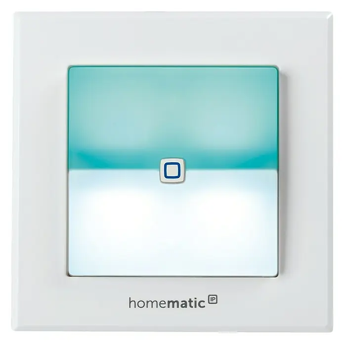 Homematic IP Funkschalter HmIP-BSL - 52 x 86 x 86 mm, Grau, 230 V/50 Hz - Vorderansicht