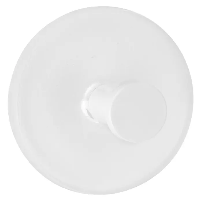 Inofix Colgador adhesivo 2311 - 2 ud., Plástico, Blanco, Redonda