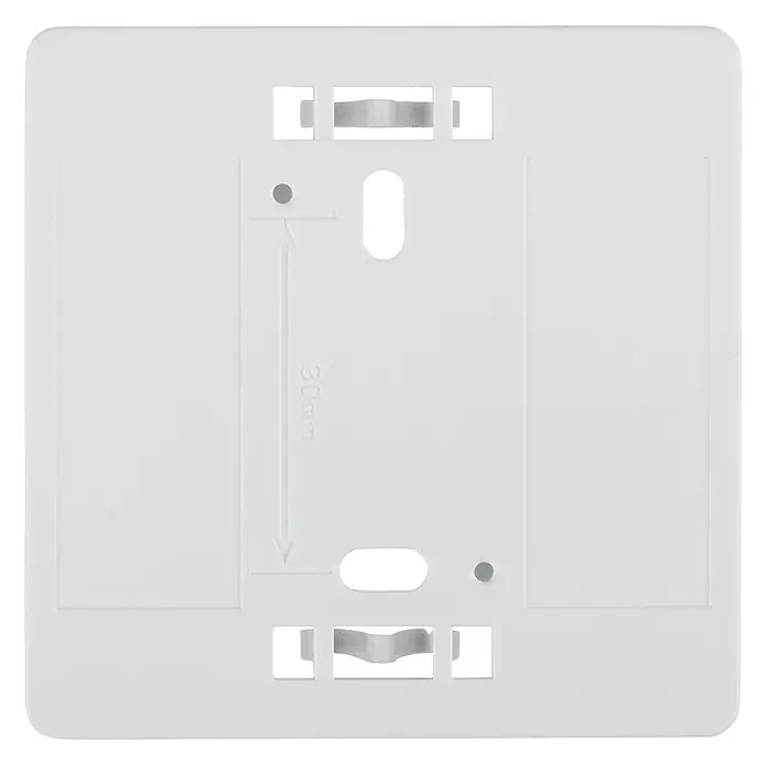 Homematic IP Wandhalterung HmIP-SF-2 - Weiß, 12 x 60 x 60 mm, Für Geräte im 55er-Format - Rückansicht