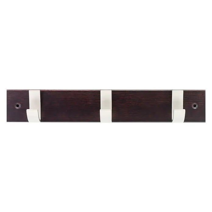 Inofix Perchero 3703 - L x An x Al: 36 x 6 x 6 cm, Número de ganchos: 3 ud., Wengué