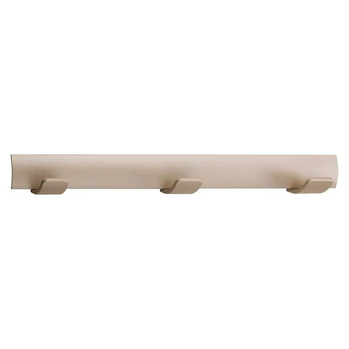 Inofix Perchero 3093 - L x An x Al: 38,4 x 5 x 4,6 cm, Número de ganchos: 3 ud., Beige