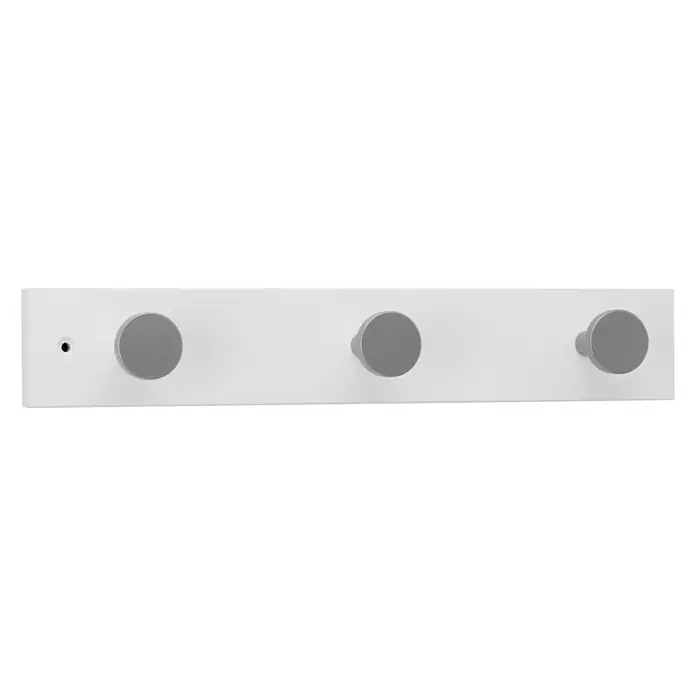 Inofix Perchero 3713 - L x An x Al: 36 x 6 x 6 cm, Número de ganchos: 3 ud., Blanco, Madera