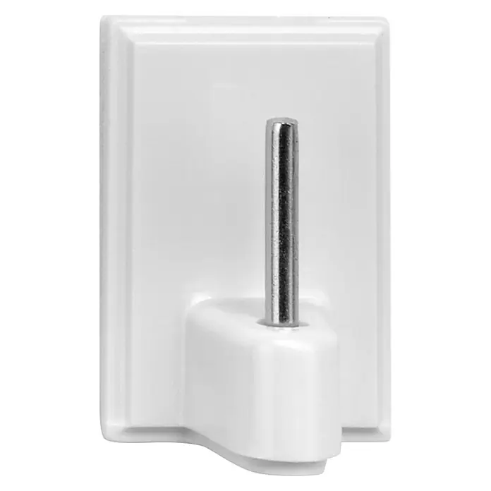 Inofix Colgador adhesivo 2042 - 4 ud., Plástico, Blanco, Rectangular