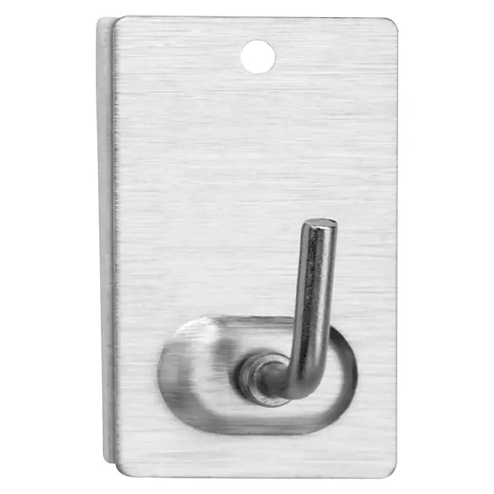 Inofix Colgador adhesivo 2040 - 2 ud., Acero inoxidable, Plateado, Rectangular