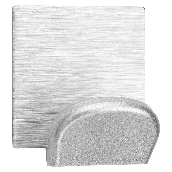 Inofix Colgador adhesivo 2078 - 2 ud., Acero inoxidable, Plateado, Cuadrado