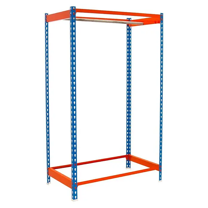 Simonrack Simonclothing Estantería metálica Single 1 - L x An x Al: 50 x 120 x 150 cm, Capacidad de carga: 25 kg/balda, Azul/Naranja