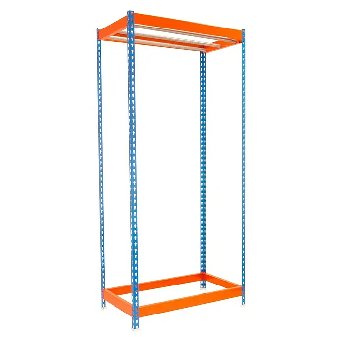 Simonrack Simonclothing Estantería metálica Forte Single 3 - L x An x Al: 60 x 150 x 300 cm, Capacidad de carga: 30 kg/balda, Azul/Naranja