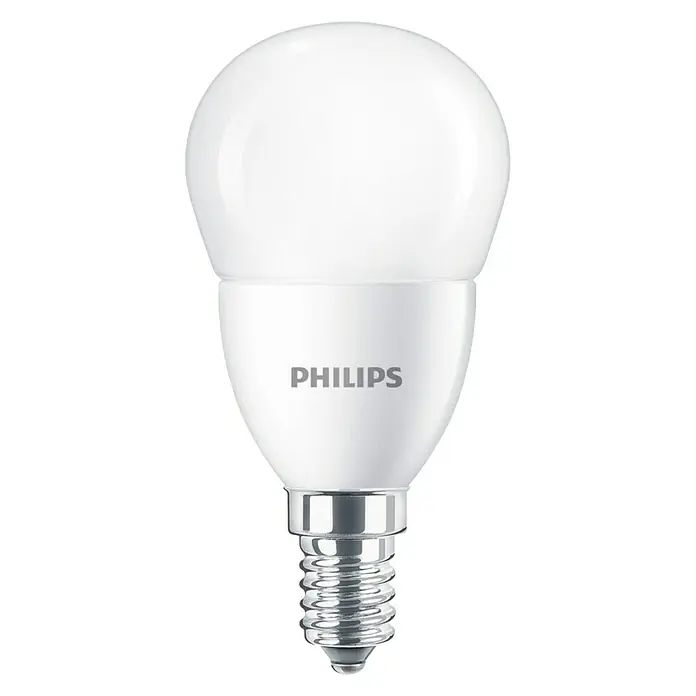 Philips Bombilla LED esférica - 7 W, E14, Color de luz: Blanco cálido, Redonda