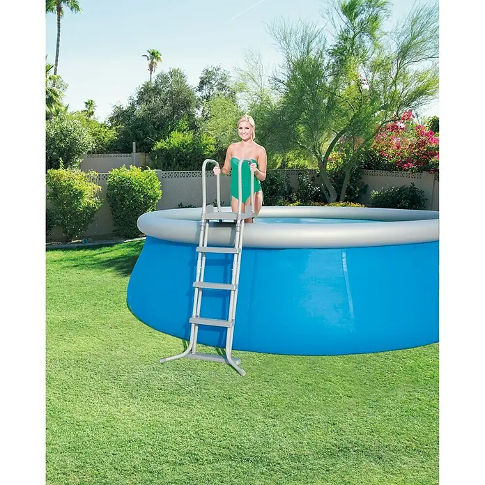 Bestway Easy-Pool-Set - Ø x H: 4,57 x 1,22 m, Fassungsvermögen: 13.807 l, Blau, Grau