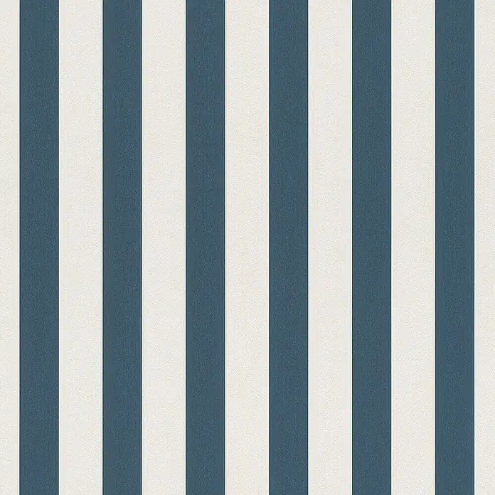 Rasch Bambino Papiertapete - Blau, Streifen, 10,05 x 0,53 m - Vorderansicht