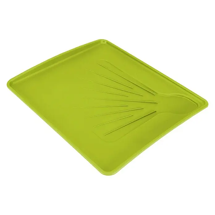 Metaltex Abtropftablett - L x B x H: 35 x 31 x 2 cm, Grün - Vorderansicht