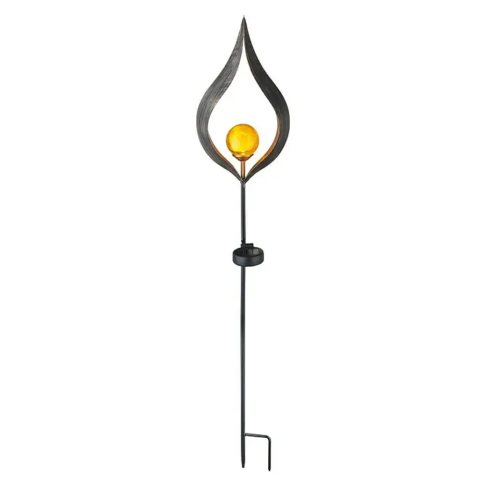 Globo LED-Solar-Dekoleuchte - L x B x H: 17,5 x 6 x 90 cm, Bronze, Klar