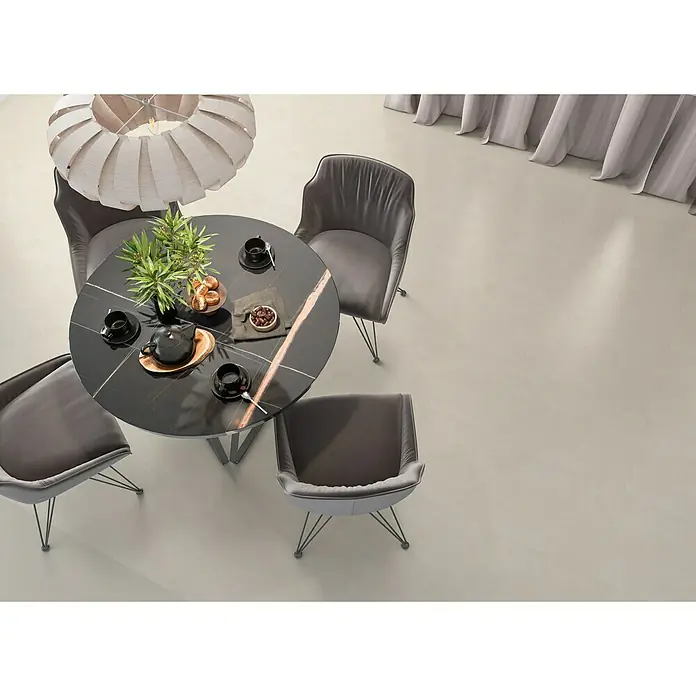 Pavimento porcelánico Dom - 60,5 x 60,5 cm, Crema, Efecto cemento