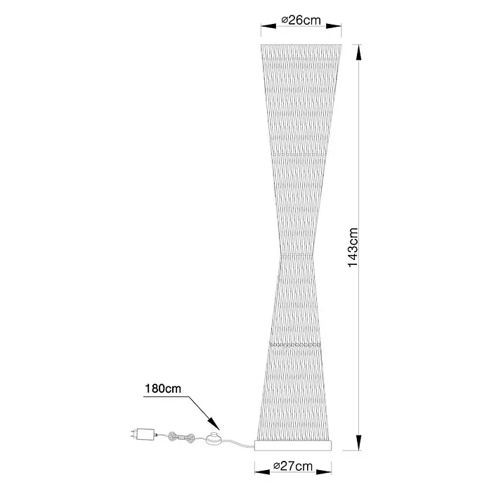 Globo LED-Stehleuchte Anton - Höhe: 143 cm