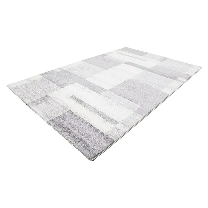 Kurzflorteppich 501 - Silber, 170 x 120 cm, 100 % Polypropylen (Flor) - Linke Seitenansicht
