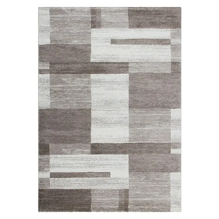 Kurzflorteppich 501 - Beige, 230 x 160 cm, 100 % Polypropylen (Flor) - Ansicht von oben