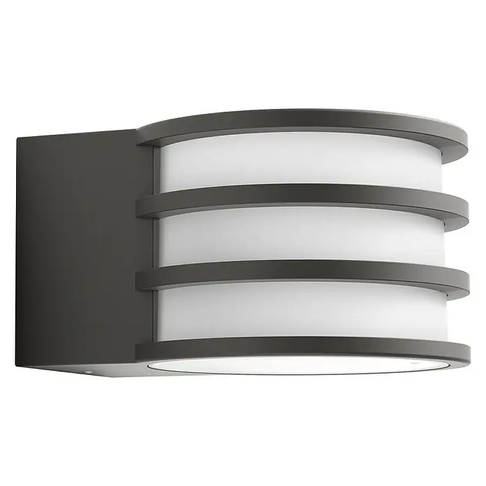 Philips Hue LED-Außenwandleuchte Lucca - 9,5 W, 17 x 21,5 x 12,9 cm, Anthrazit, IP44