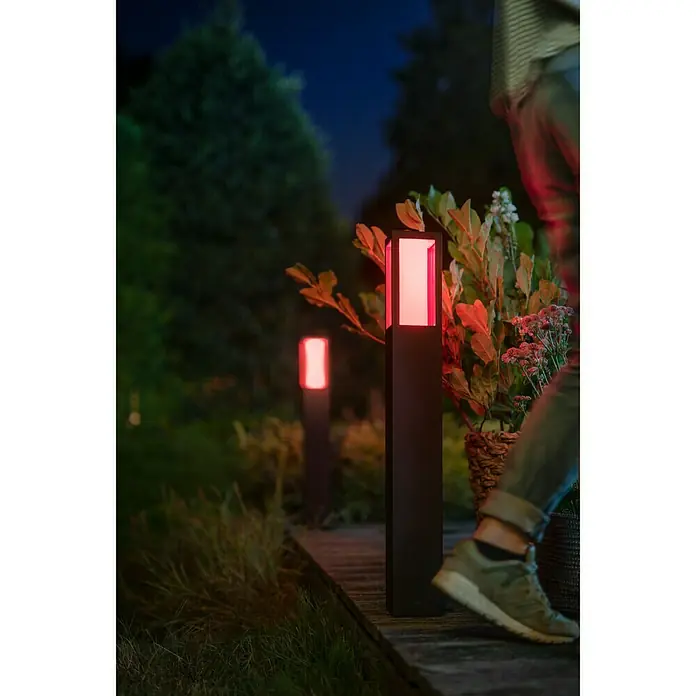 Philips Hue LED-Wegeleuchte White & Color Ambiance Impress - 77 cm, Aluminium, Lichtfarbe: Mehrfarbig