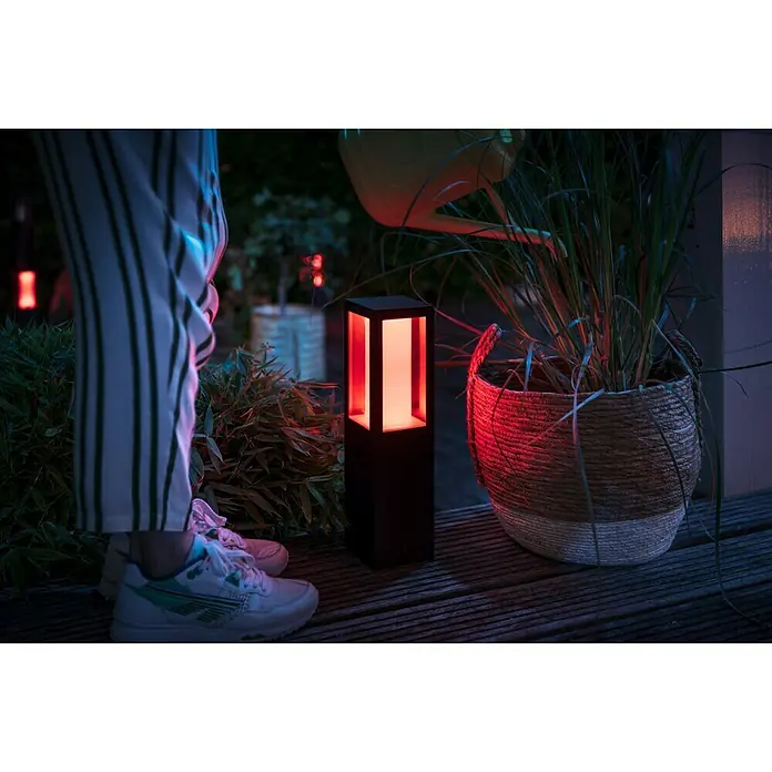 Philips Hue LED-Sockelleuchte White & Color Ambiance Impress - 2-flammig, 8 W, Lichtfarbe: Mehrfarbig, IP44