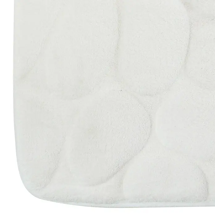 MSV Alfombra para baño Piedras B - 50 x 80 cm, Blanco