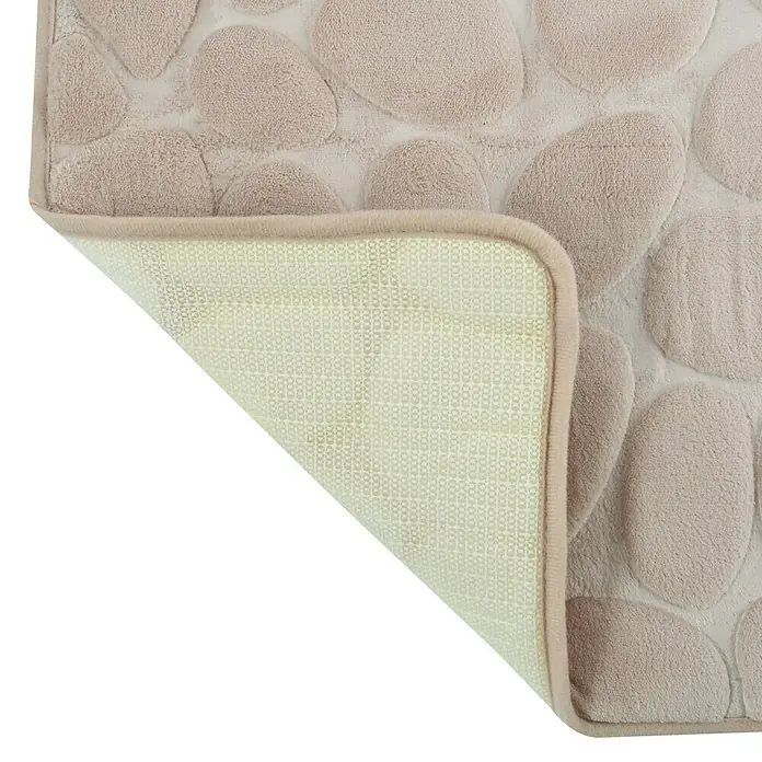 MSV Alfombra para baño Piedras - 40 x 60 cm, Beige