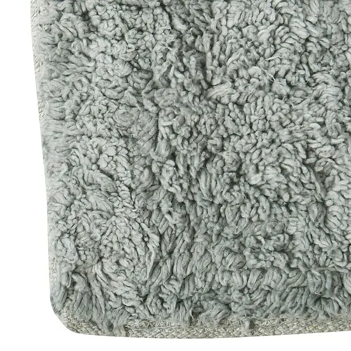 MSV Alfombra para baño - 45 x 70 cm, Gris, 100% algodón