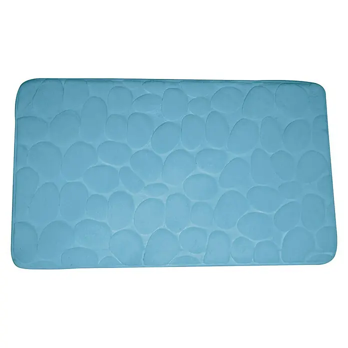 MSV Alfombra para baño Piedras - 50 x 80 cm, Azul