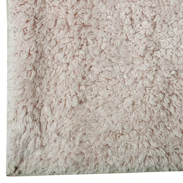 MSV Alfombra para baño - 45 x 70 cm, Rosa pastel, 100% algodón