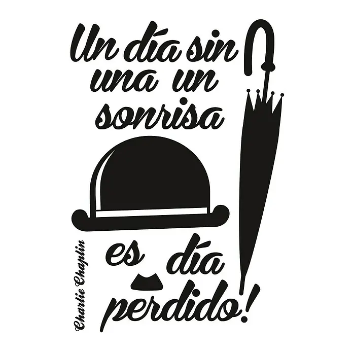 Adhesivos decorativos textos: Sonrisas - Lámina adhesiva decorativa, 100 x 70 cm, Negro